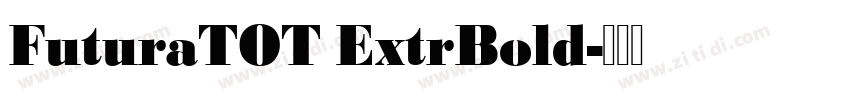 FuturaTOT ExtrBold字体转换